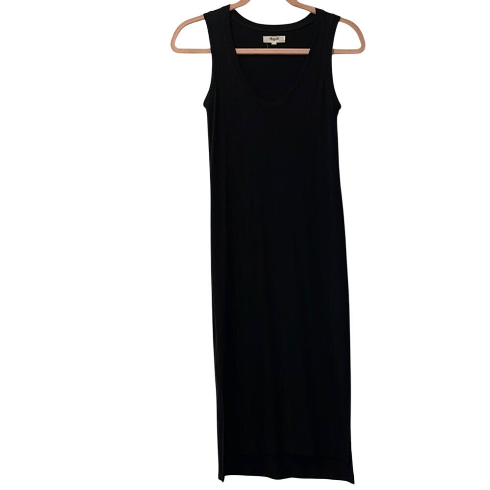 Madewell Black Sleeveless Midi Dress XXS‎